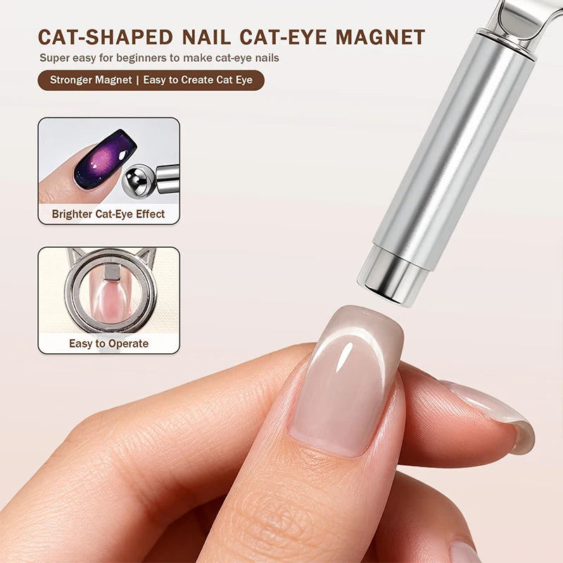 Dual-head Cat Eye Nail Magnet Ring Magnetic Tool 3-second Suction Zpaxo