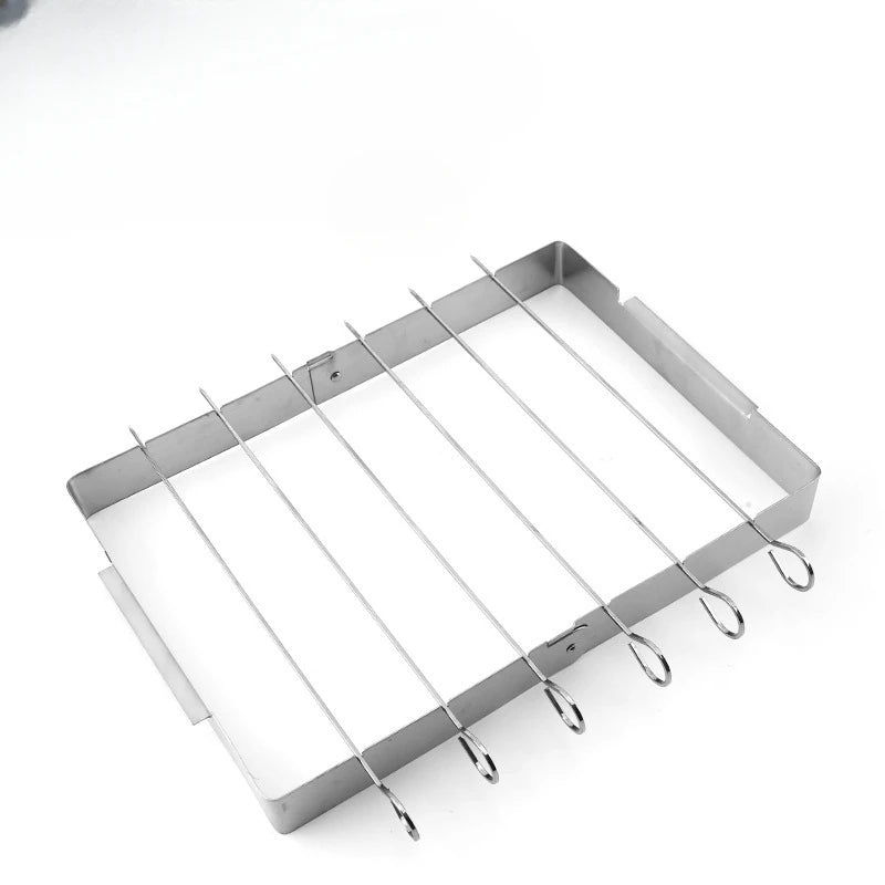Outdoor Stainless Steel Foldable Grill Rack Portable and Simple BBQ Grill Rack BBQ Picnic Grill Rack Comes with Barbecue Skewers Zpaxo Barbecue grill