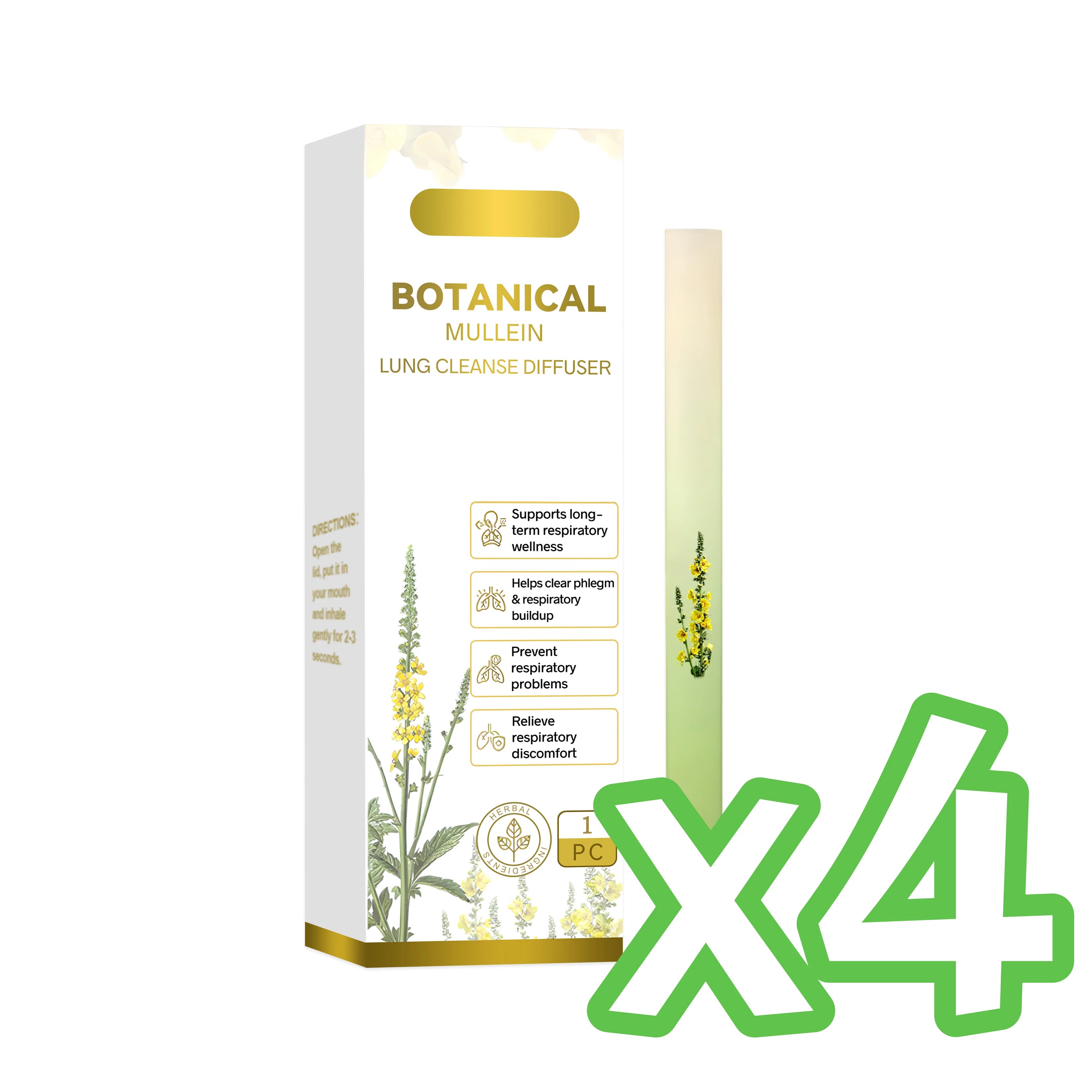 Herbal Nasal Inhaler Stick – Lung Cleanse, Energy & Mind Refresh Herbal Nasal Inhaler Zpaxo 1pc Boxed X 4