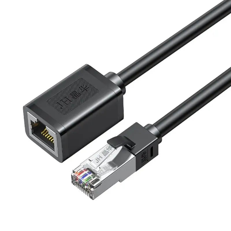 652F Cat6 Rj45 Cable Extension Adapter Cord Double Shielded Stable Transfer Zpaxo 1m CN
