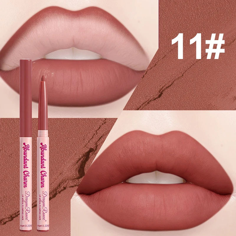 Matte Lip Liner Pen Long-Lasting Waterproof Sweatproof Easy Coloring Lipstick Pencil Lip Contour Outline Makeup Lipliner Crayon Zpaxo 11