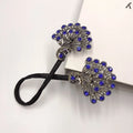 Elegant Peacock Shape Hair Bun Maker Twist Headwear Easy Fast Snap Hairstyle Twist Roll Hair Tool Hair Curler Women Zpaxo Blue