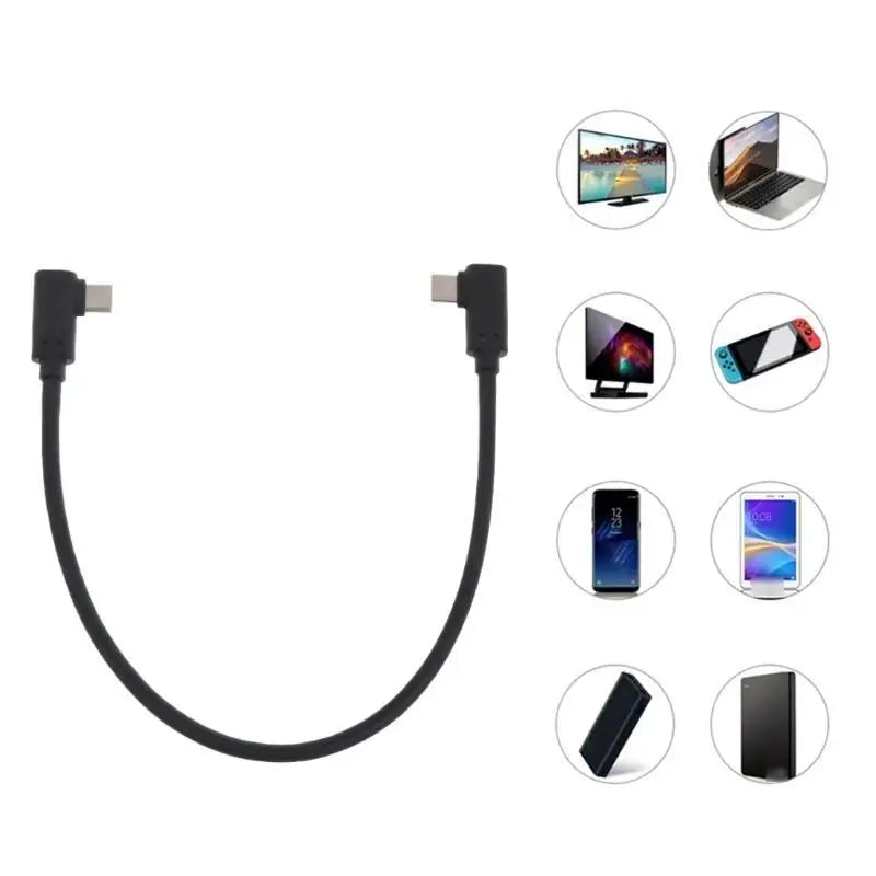 652F 30cm Strong USB C Sync Cable 60W 10Gbps Cord for Cellphone Laptops Zpaxo