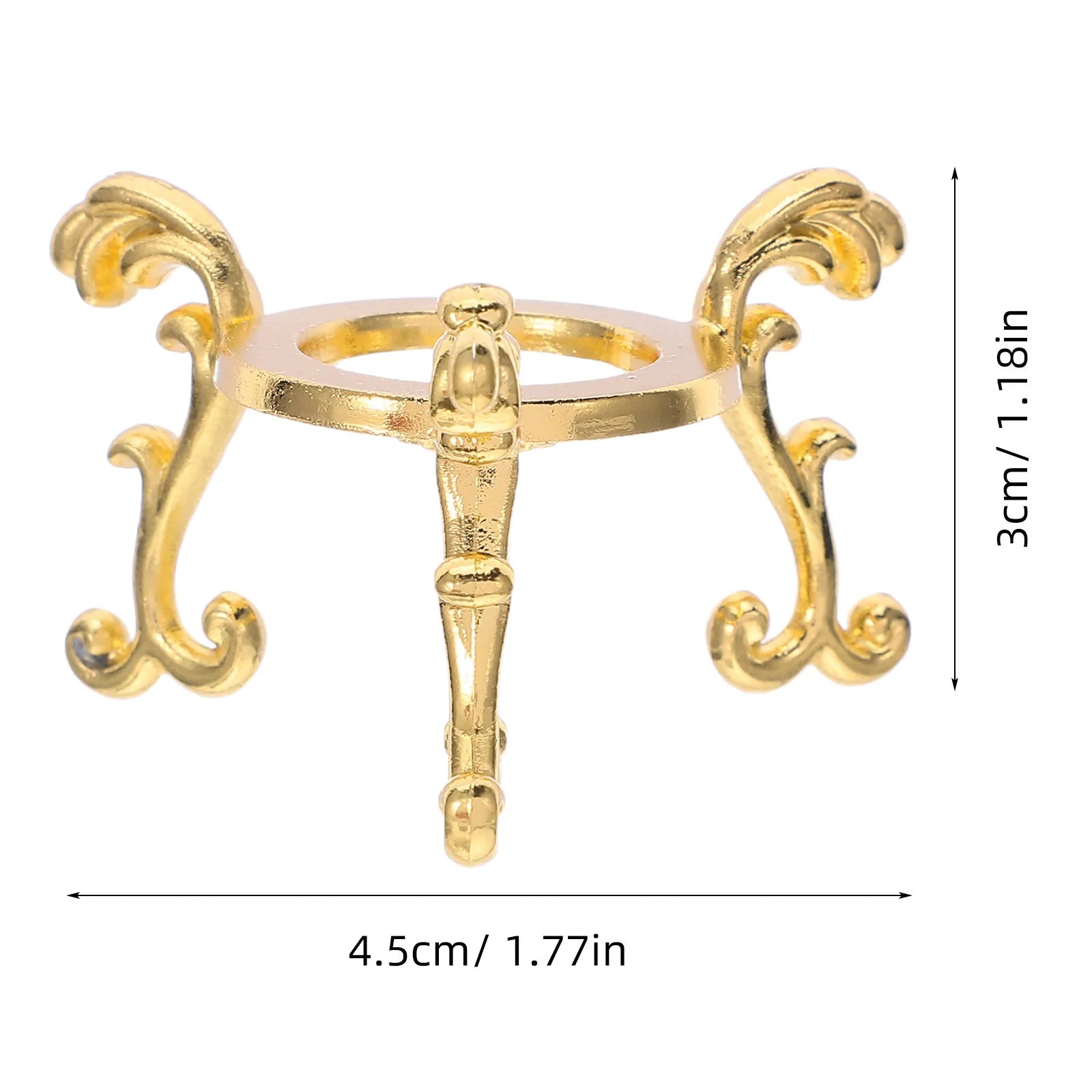 Elegant Alloy Crystal Sphere Display Stand Portable Lightweight