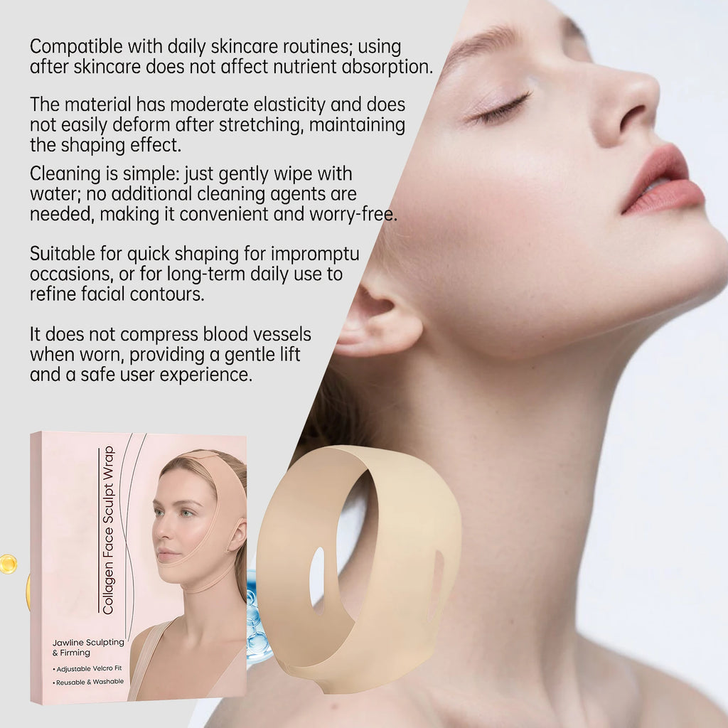V Line Facial Contour Lifting Care Strap Soft Stretch Face Wrap Improve Jaw Line Invisible Breathable Beauty Tool Daily Care Zpaxo