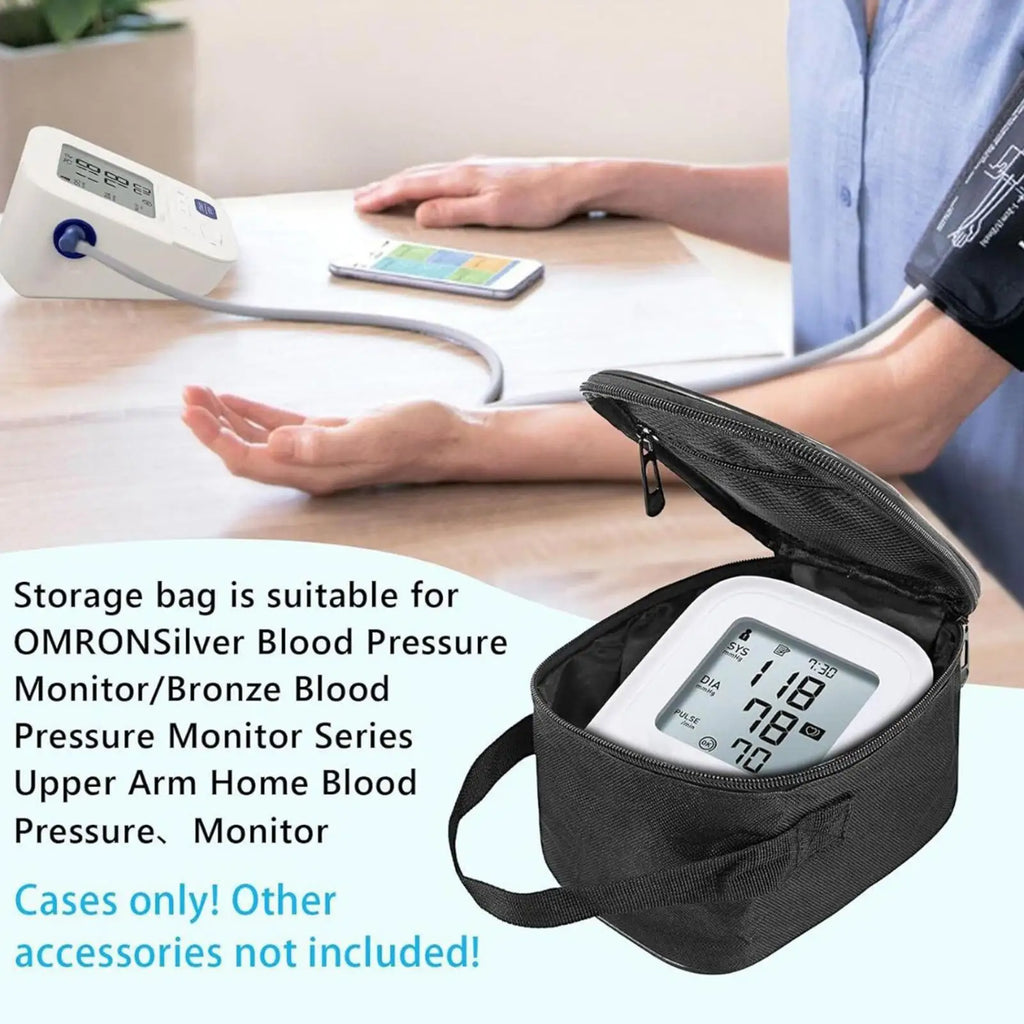 Blood Pressure Case Portable Storage Organizer Handle Cuff Bag Home
