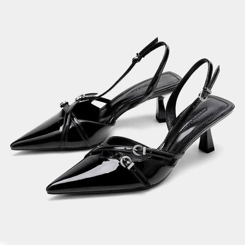 2026 Summer Pointed Simple Shallow Mouth Comfortable Women's Zpaxo black 37