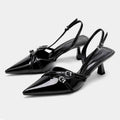 2026 Summer Pointed Simple Shallow Mouth Comfortable Women's Zpaxo black 37