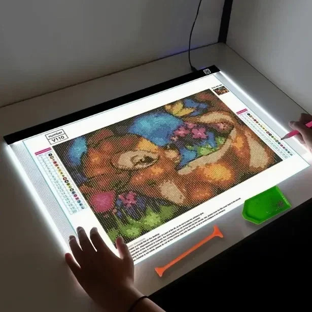 LED Photocopying Table Drawing Board Children's Light-transmitting Copying Table Brightness Adjustable Copy Board Painting Toys Zpaxo