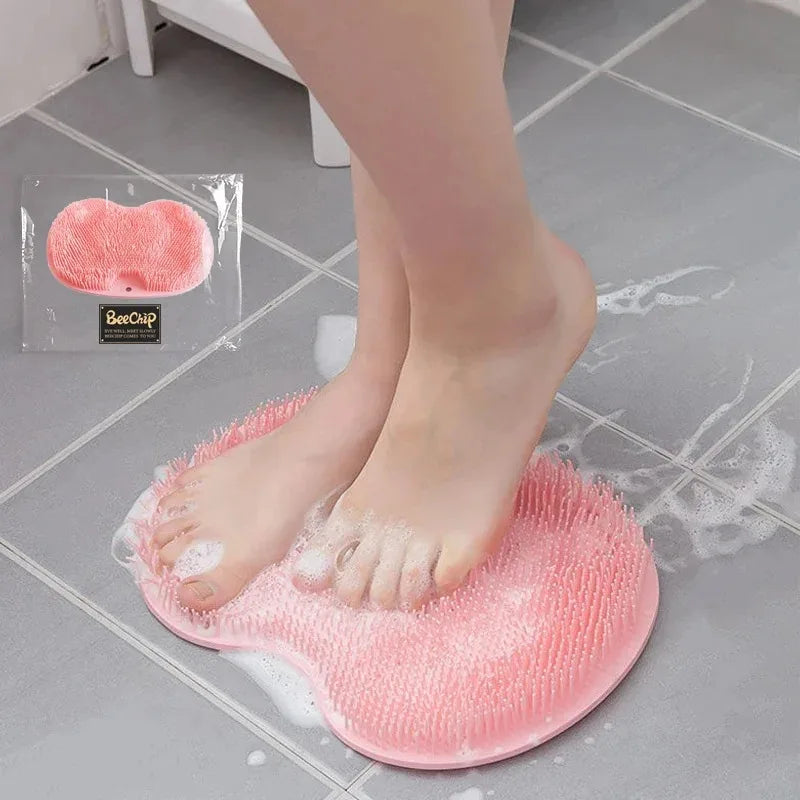 Foot Scrubbing Pad Bathroom Bath Brush Multifunctional Scrubbing Foot Massage Pad Non-slip Foot Pad Silicone Bath Brush Zpaxo