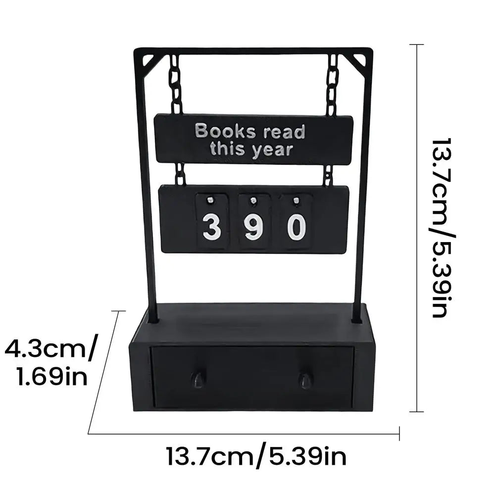 Books Read This Year Counter Goal Tracking Display Desk Sign