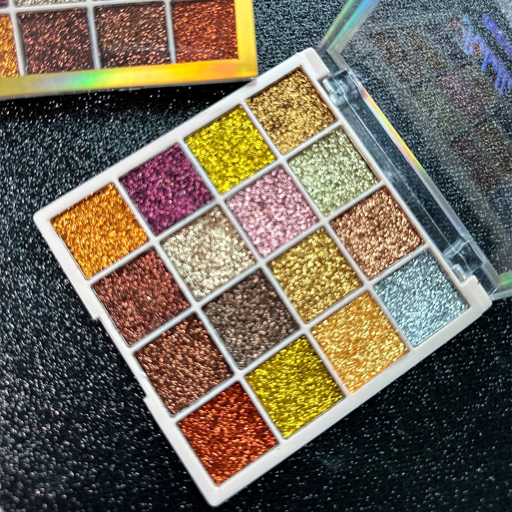 16 Pearlescent Eyeshadow Palette Eye Shadow Matte Glitter Multicolor Zpaxo 16 color