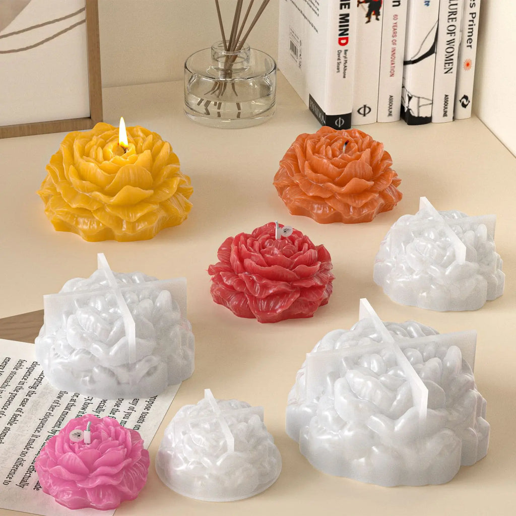 3D Large Peony Silicone Mold – Candle, Soap & Resin DIY