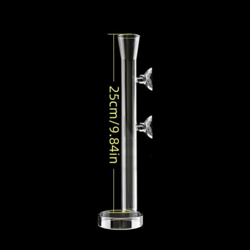 Aquarium Glass Feeding Tube Shrimp Dish Bell-shaped Borosilicate
