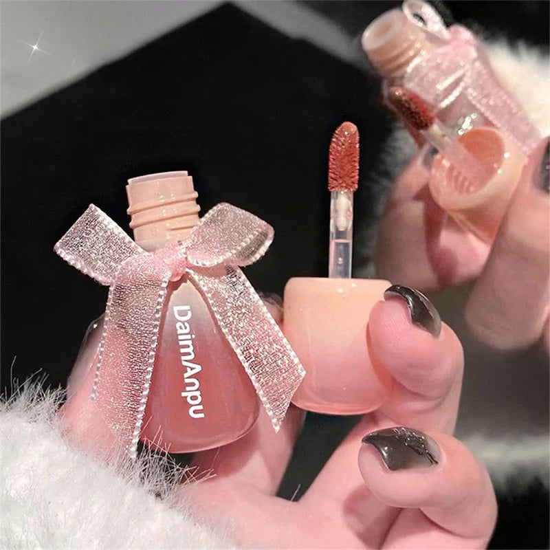 Sweet Lip Gloss Jelly Lip Glaze Moisturizing Lip Tint Mirror Waterproof Non-stick Cup Solid Makeup LipOil Lipstick Cosmetic Zpaxo