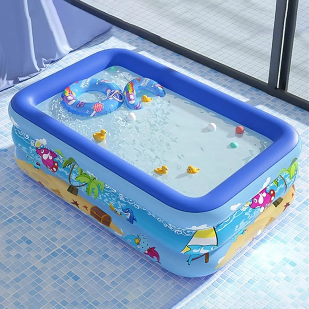 Inflatable Swimming Pool PVC Framed Cartoon Pattern Thickening