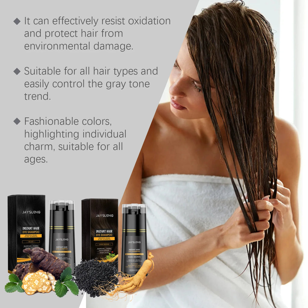 Polygonum Multiflorum Herbal Hair Dye Shampoo 200ml Hair Dye Shampoo Zpaxo