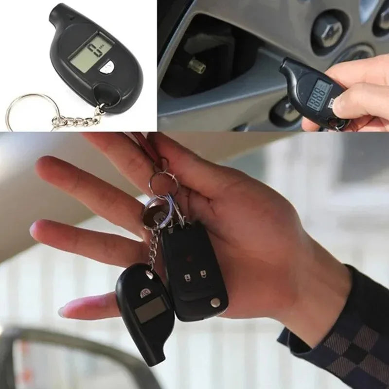 Portable Car Tire Pressure Tester Digital LCD Display Truck Bicycle