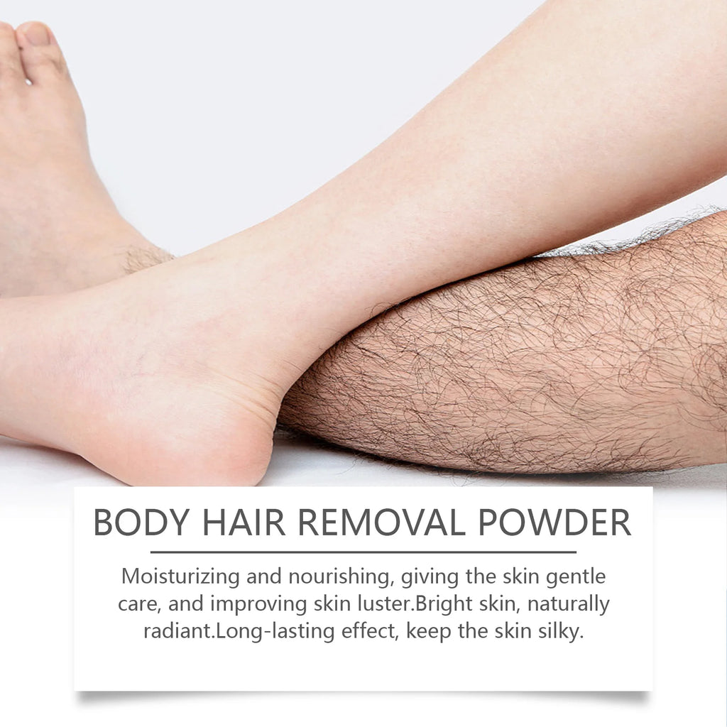 Body Hair Removal Powder 100g Gentle Depilatory Cream Activator for Smooth Legs Bikini Line Rose Formula Quick Rinse No Residue Zpaxo