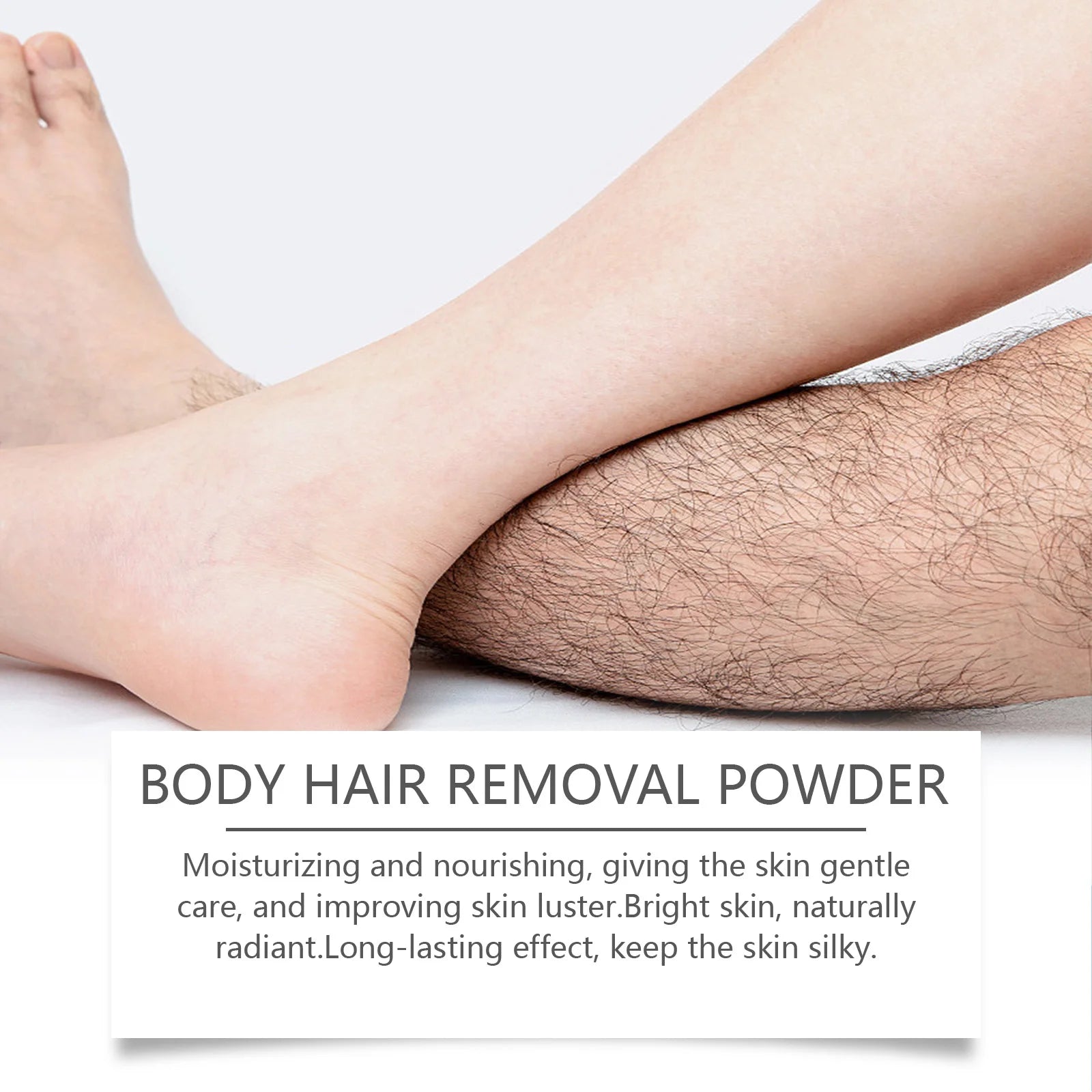 Body Hair Removal Powder 100g Gentle Depilatory Cream Activator for Smooth Legs Bikini Line Rose Formula Quick Rinse No Residue Zpaxo