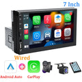 HIPPCRON Car MP5 Radio HD Display Screen Wired Carplay Android Auto