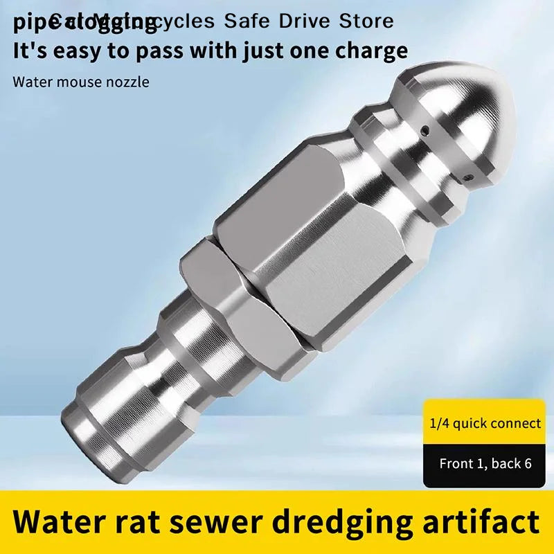 Water Jet Pressure Sprayer Nozzle Clean Sewer 1 4 Stainless Steel