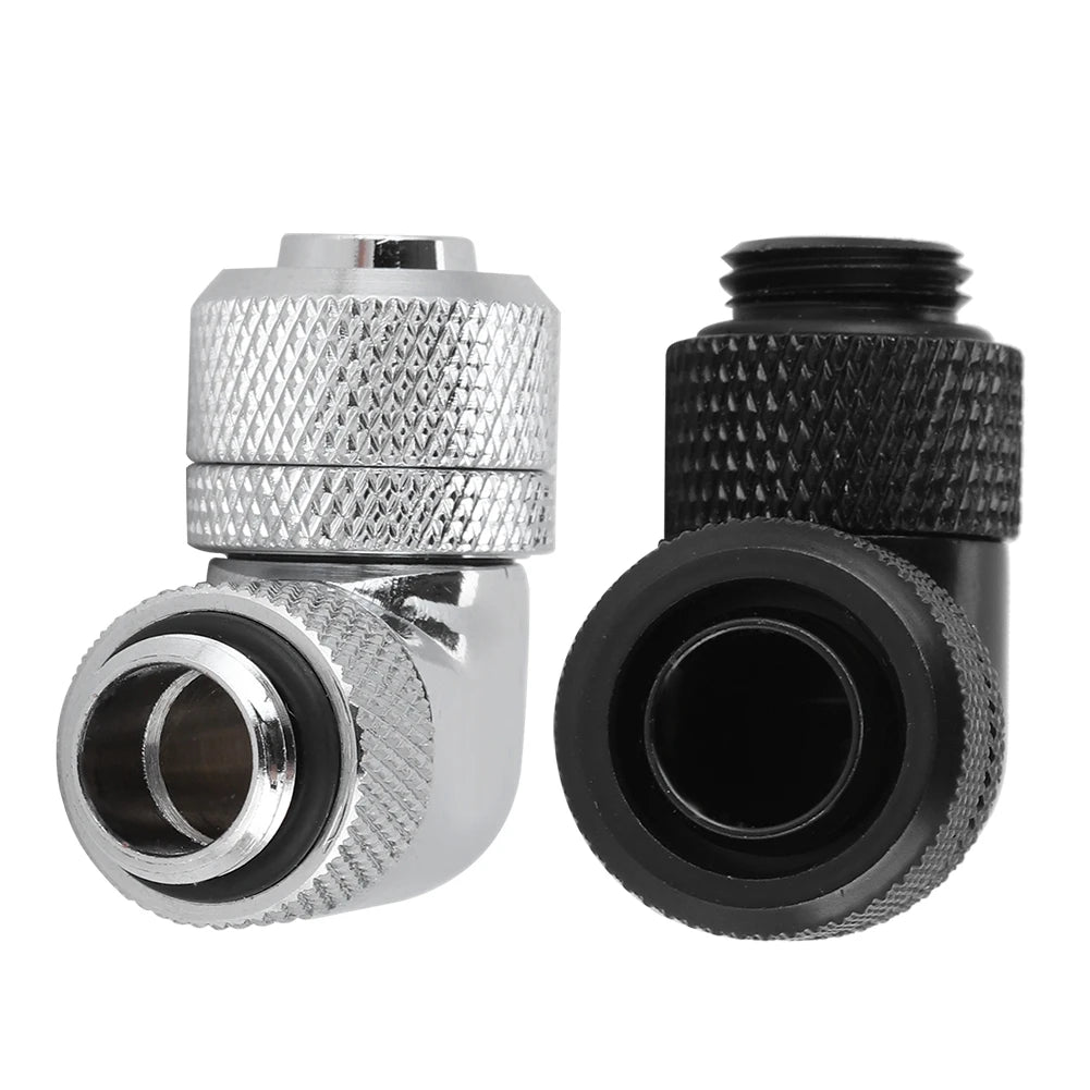 90° Water Cooling Tube Fitting G1/4 2 points thread Thread Water Cooling Fitting Thin Tube 90° Right Angle Elbow Zpaxo