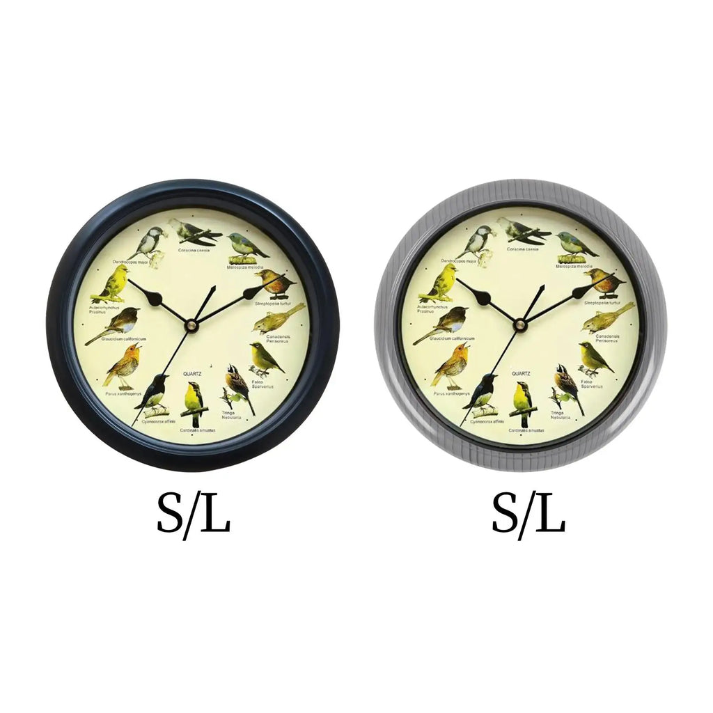 Musical Singing Birds Wall Clock – 12 Bird Calls, 10 Inch Decorative Wall Clock Zpaxo