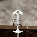 Tent Pegs Rope Buckle Adjustable Plank Floor Spring Fishbone Anchor