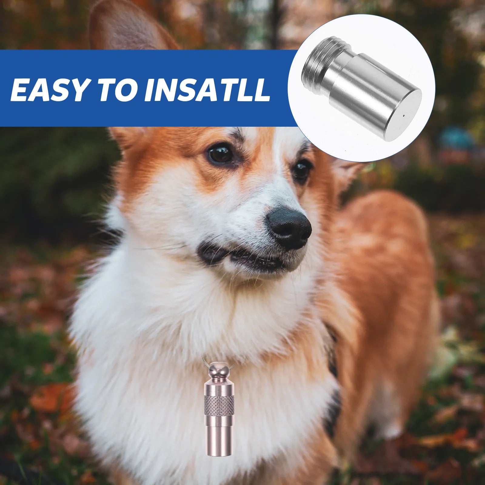 Pet Id Tag Tube Aluminum Anti-lost Dog Address Lightweight Portable