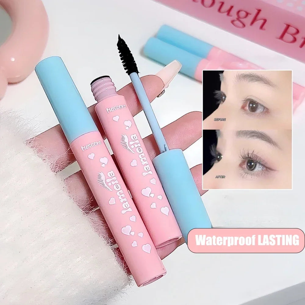 Pink Blue Tube 3D Mascara Fiber Lashes Thick Lengthening Lasting Zpaxo
