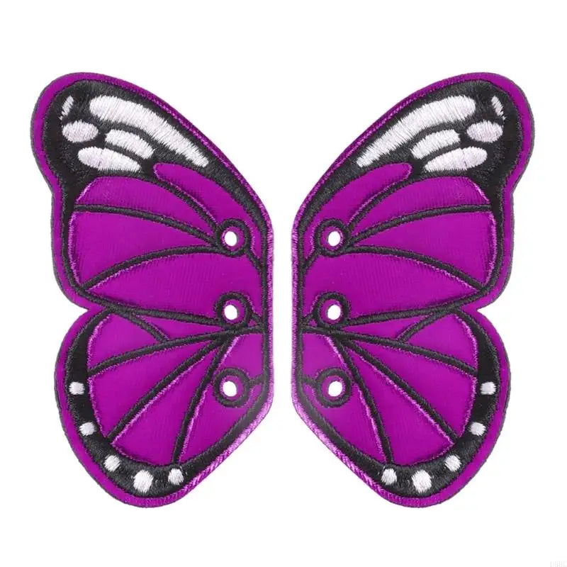 1 Pair Sewing Patches Iron Butterfly Wing Embroidery Bag