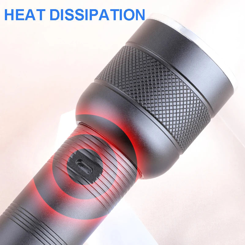 POCKETMAN XHP50 LED Tactical Flashlight – Rechargeable 18650/26650