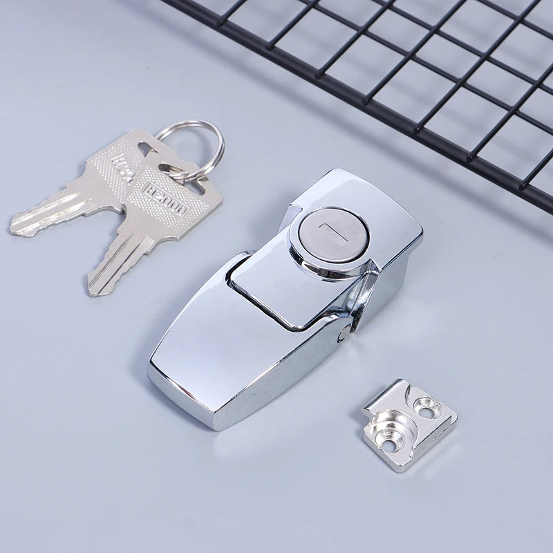 Dk604 Buckle Lock Stainless Steel Cabinet Latch Drawer Security Toggle Lock With Two Keys Zpaxo Silver