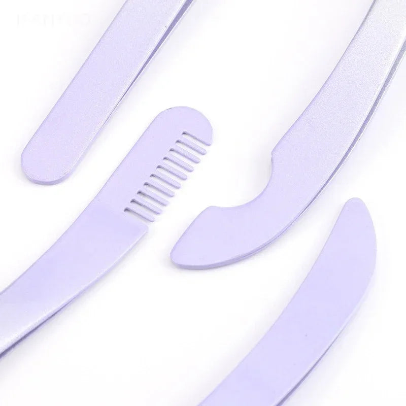 1/4 Gradient Eyelash Comb Tweezers Stainless Steel Anti-Static Non-Magnetic Professional Lashes Extension Tweezers Makeup Tools Zpaxo