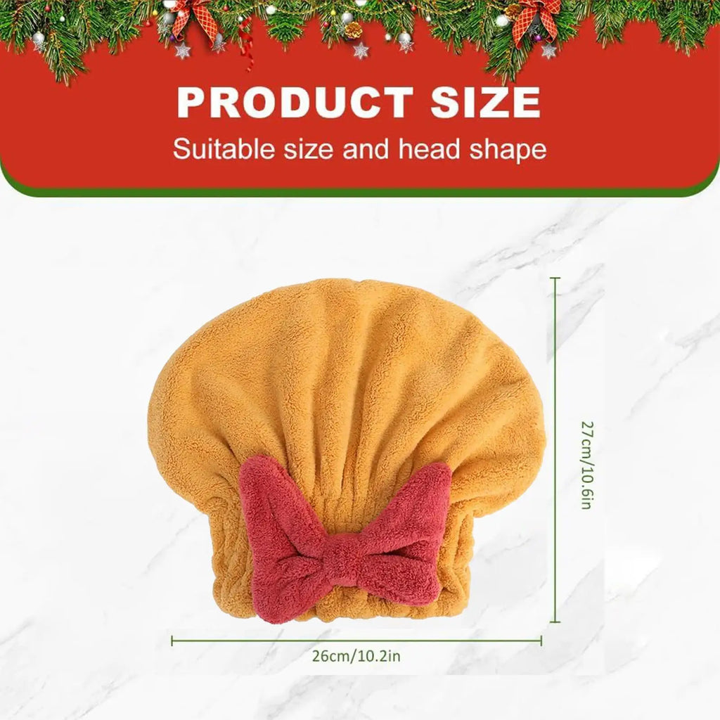 Microfiber Hair Turban Absorbent Quick Dry Towel Cap Twist Clip Women