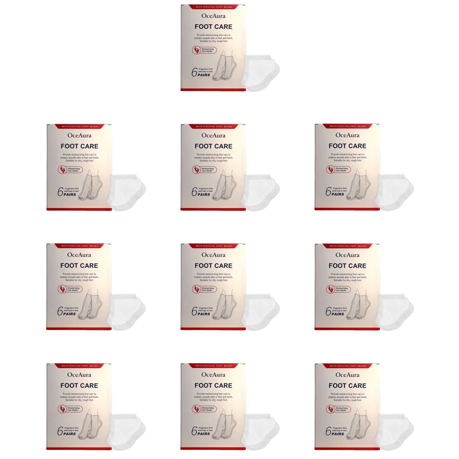 Shea Butter Moisturizing Foot Mask Gentle Exfoliation Remove Dead Skin Relieve Foot Soft Smooth Hydrated Feet Masks Skin Care Zpaxo 60Pairs Boxed