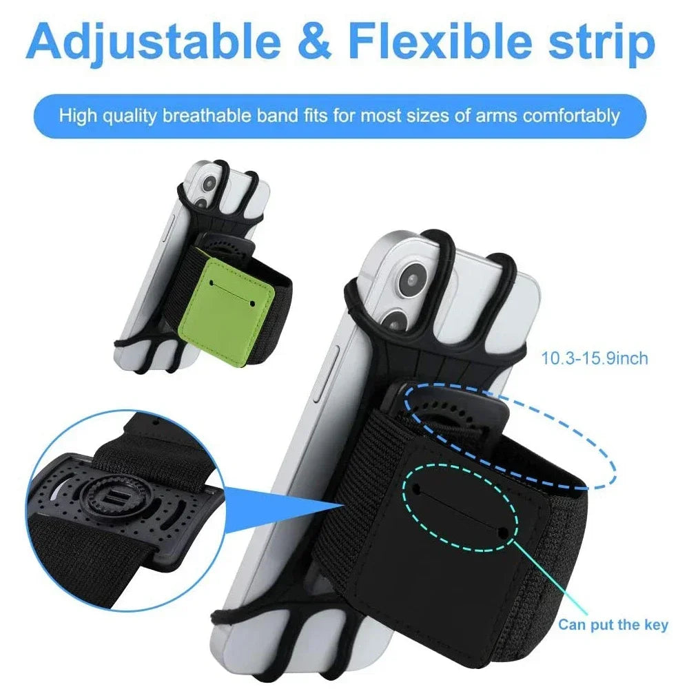 Universal Rotation Mobile Cellphones Wrist Phone Holder Stand Cradle