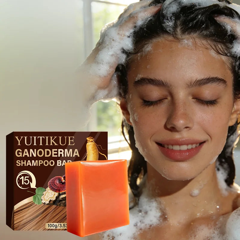 YUITIKUE Ganoderma Herbal Shampoo Bar – Deep Clean & Nourish 100g Herbal Shampoo Bar Zpaxo