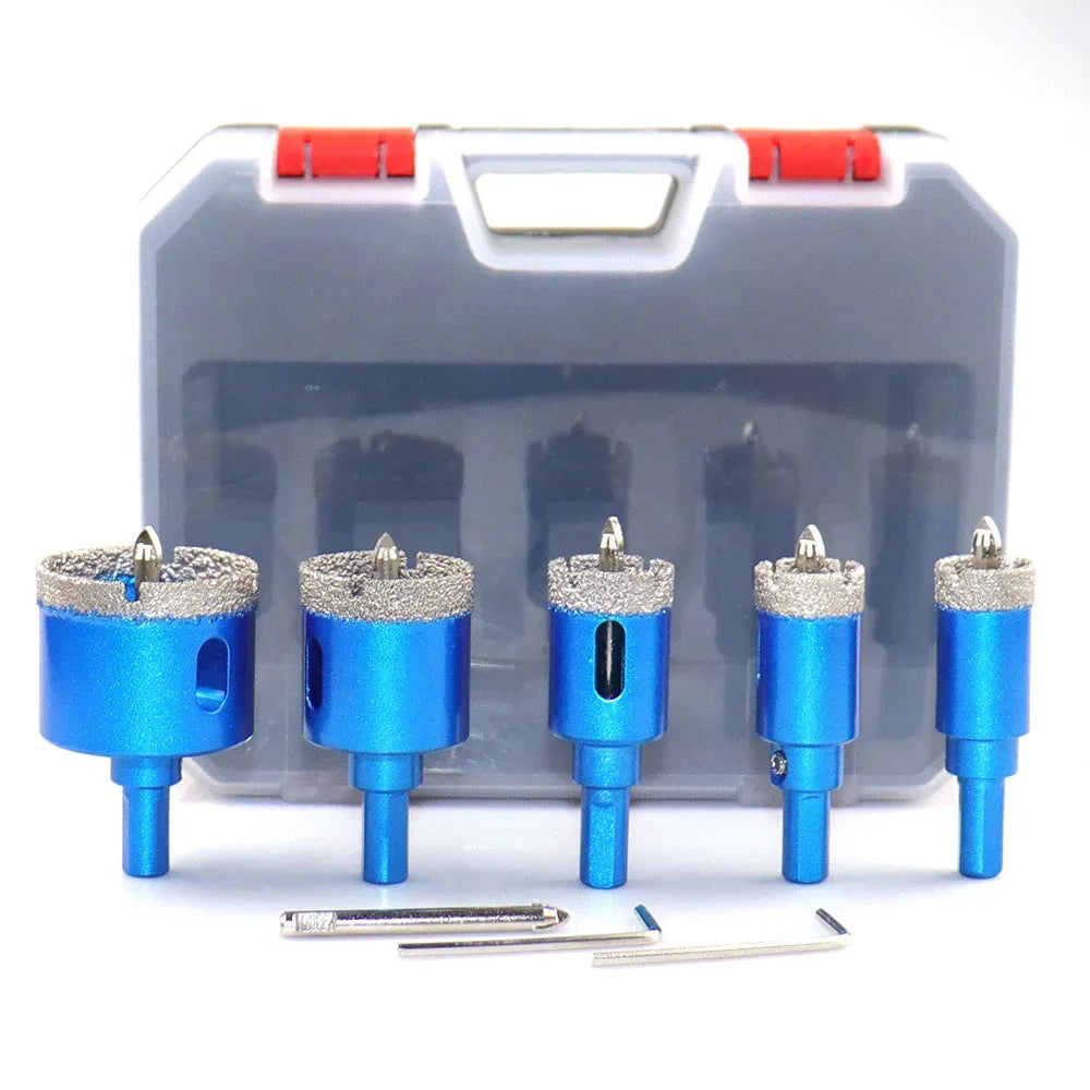 6- Diamond Coated Drill Bits Ceramic Tile Hole Saw Position Glass
