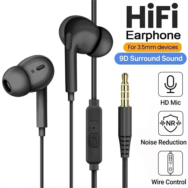 Sports Running Music Sport Wired Earphones Heavy Bass Stereo For iPhone Xiaomi Huawei Comfortable In Ear Design Audio Headset Zpaxo