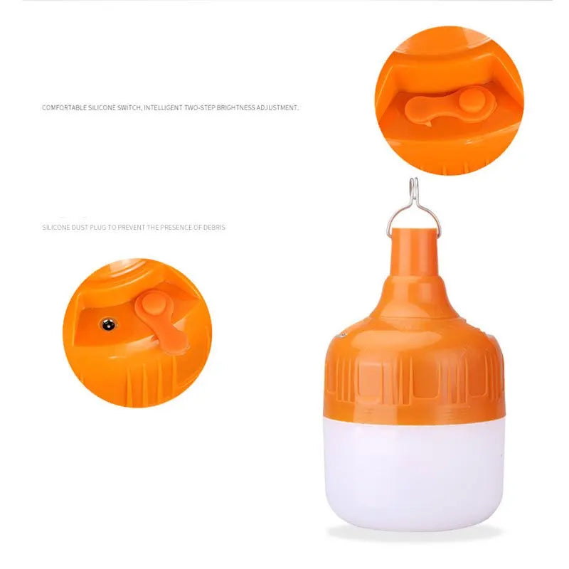Rechargeable LED Emergency Bulb | USB Camping Hanging Lamp