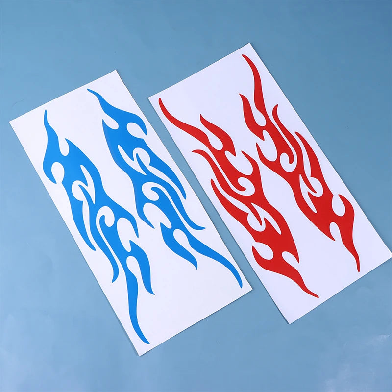 Flame Reflective Car & Moto Body Decal Stickers – 29cm Pair