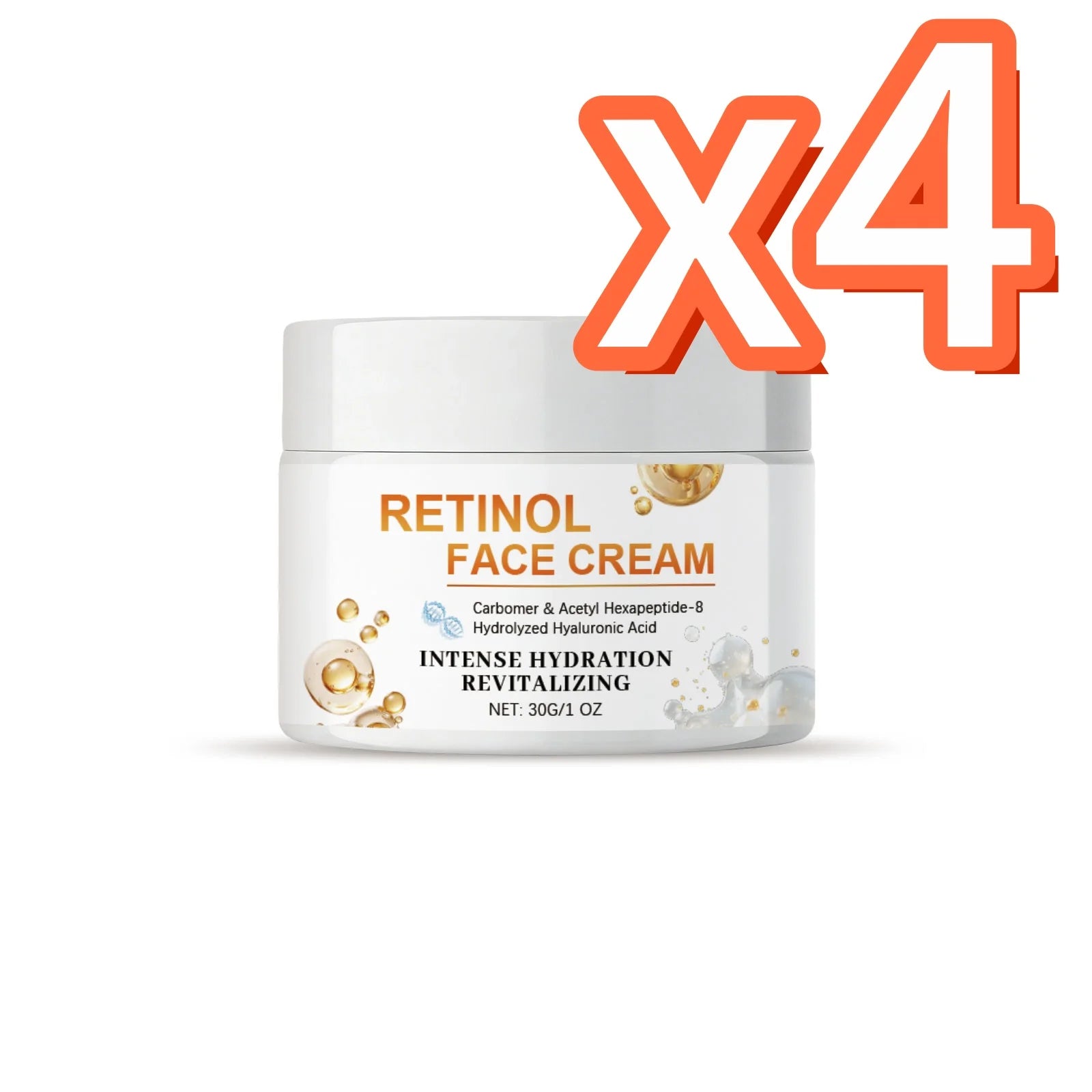 Retinol Face Cream with Hyaluronic Acid – Anti-Aging 30g Anti-Aging Face Cream Zpaxo 30g Boxed X 4PCS