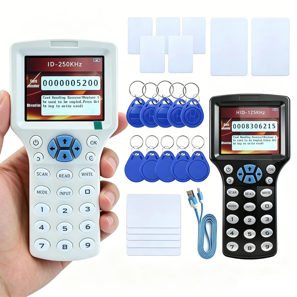 RFID Duplicator 125KHz Key Card Copier RFID Super Featured Smart Card Reader 13.56MHz Encrypted Programmer USB UID / T5577 Zpaxo