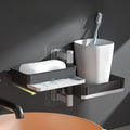Rotary soap box Soap box perforation-free wall mounted drain storage rack multi-function dry and wet separation Zpaxo 2 floors