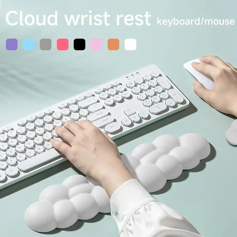 Ergonomic Mouse Pad with Wrist Rest – Anti-Slip Cloud Cushion Wrist Rest Mouse Pad Zpaxo