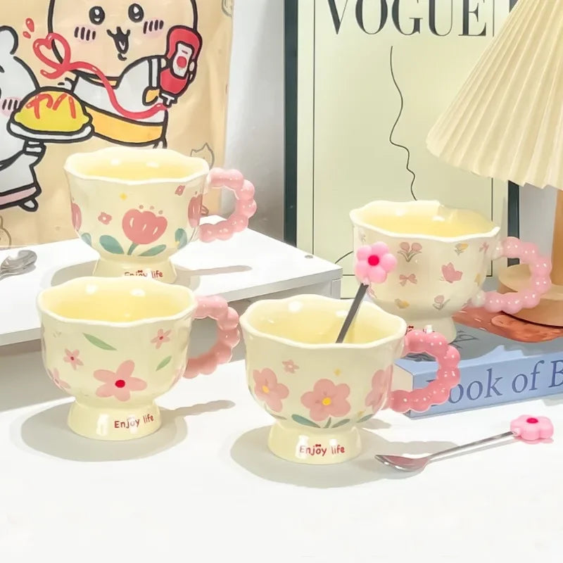 Girls Souvenir Coffee Mug Household Ceramic Cup Mugs Miilk Cups Water