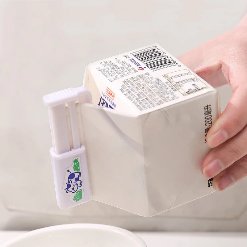 2pcs/pack Milk Sealing Clip Japanese Milk Carton Closure Clip Retractable Drink Box Snack Bag Fresh-keeping Clip Zpaxo