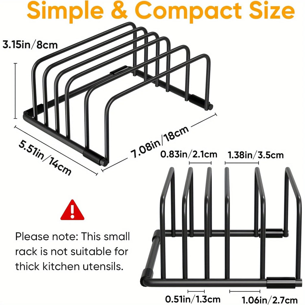 Multi-Functional Iron Kitchen Rack Space-Saving Iron Kitchen Rack for Cutting Boards & Baking Pans Storage with Wire Mesh Basket Zpaxo
